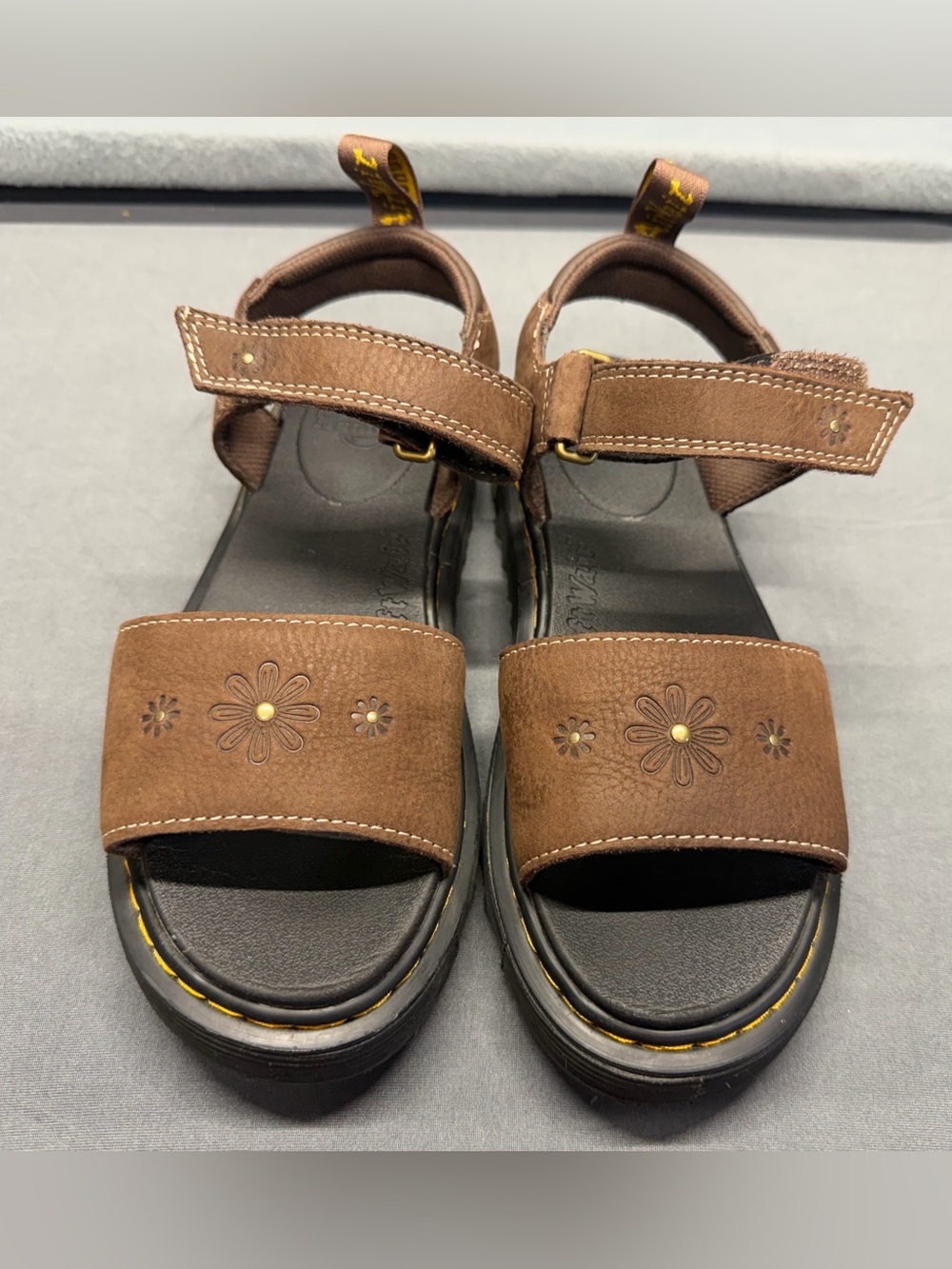 Doc Marten Marlowe Flower Dark Brown Sandal Women’s Size US 5